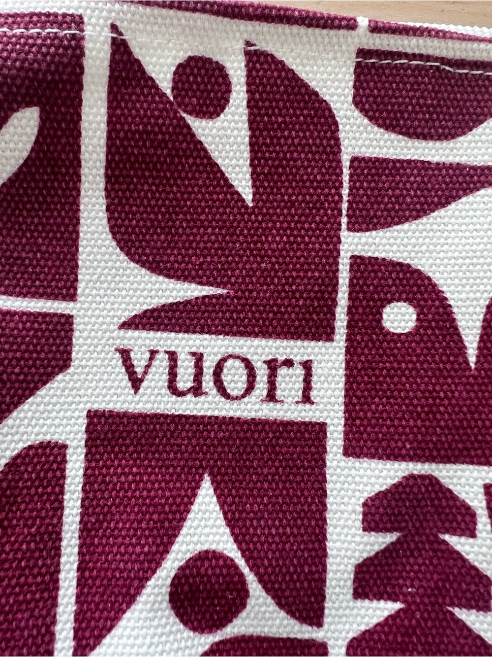 NWT Vuori Holiday Strawberry Canvas Zip Pouch Cosmetic Bag - Picture 2 of 4